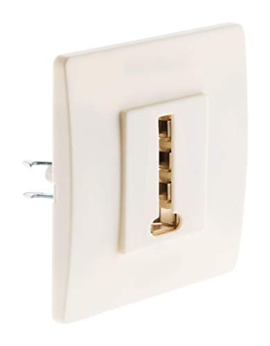 Zenitech Prise 2P+T 16A Blanc Pour Maison - Grande Capacité - Sécurité Elevée — Prise Téléphone