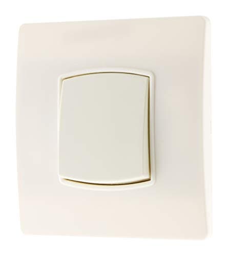 Zenitech - Interrupteur Va & Vient Borne-Auto Blanc - Fixation Invisible - Câblage Rapide - Compatible Boîtes d'Encastre