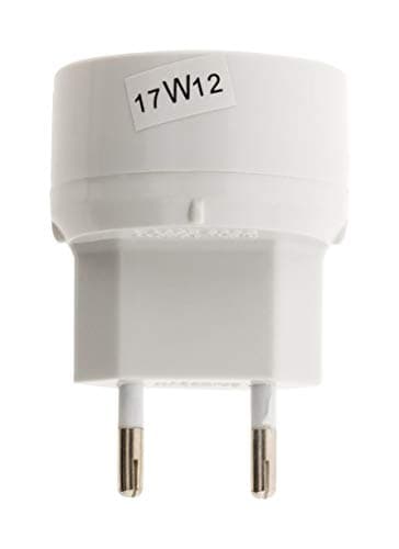 Transformateur électrique Zenitech 6A à 16A terre - Blanc - Adaptateur prise mâle vers femelle