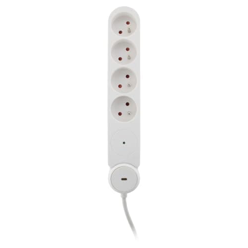 Zenitech Parafoudre Multiprise Iota 4x16A avec Interrupteur - Sécurisez Vos Appareils - Protection Électrique Polyvalent