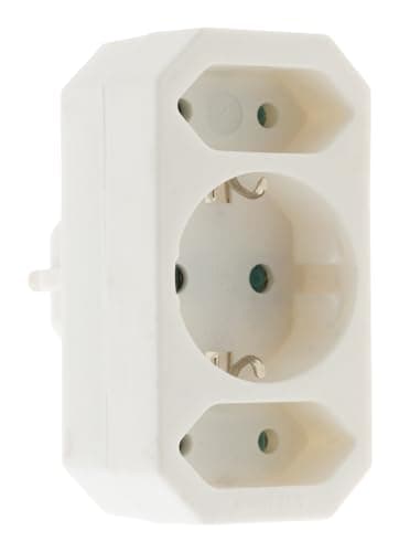 Triplite Schuko 16A - Noir - Zenitech — Blanc