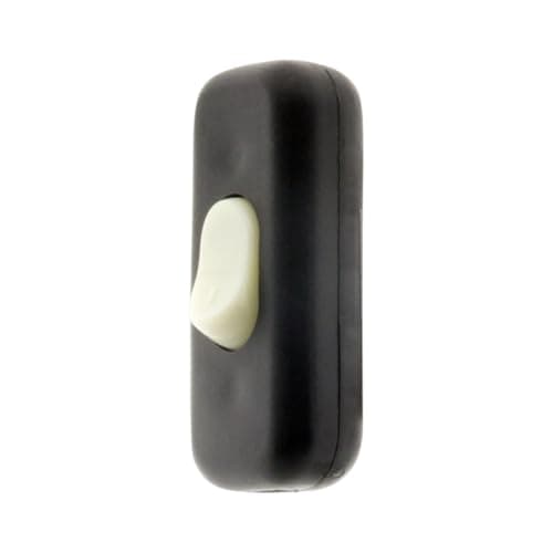 Zenitech Interrupteur Unipolaire Luminescent 2A Noir Usage Domestic - Intérieur - Éclairage