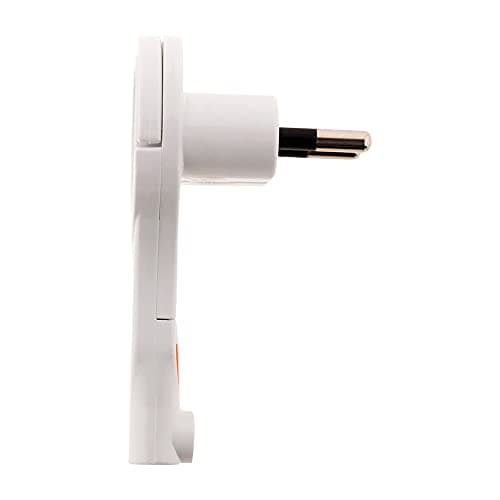 FICHE MÂLE ZENITECH 2P 6A EXTRAPLATE BLANC - 6Ampères - Connecteur Électrique