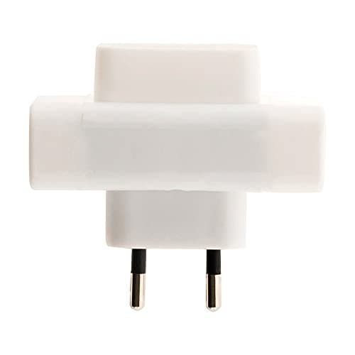 Multiprise Triplite Zenitech 6A latérale blanche pour bureau
