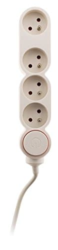 Bloc Home 4 prises 16A 2P+T - Blanc - Protection parafoudre