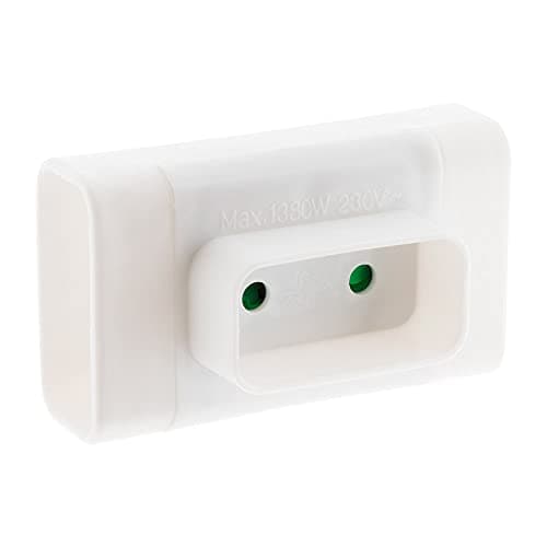 Multiprise Triplite Zenitech 6A latérale blanche pour bureau