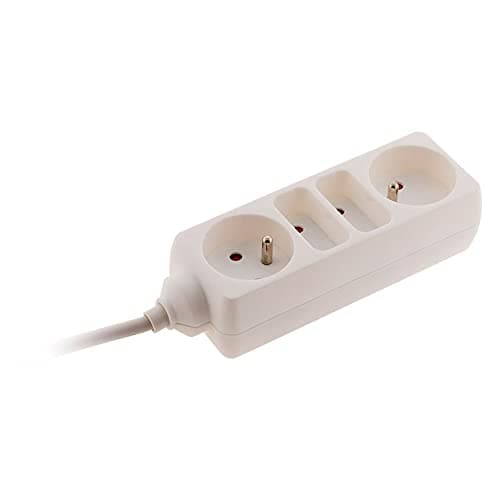 Bloc multiprise Blanc - 2x6A + 2x16A - Zenitech - Fonctionnalités multiples - Éléments de sécurité - Convient pour tous