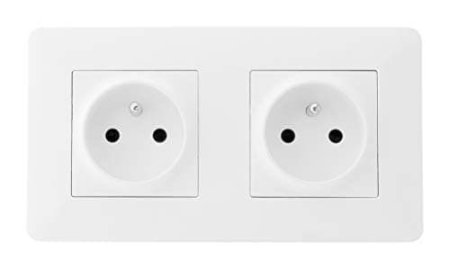 Prise double 16A Artoze - Blanc - Évènements - Maison