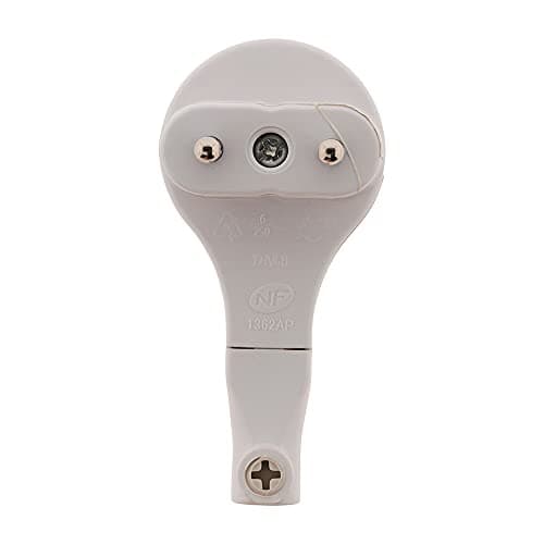 FICHE MÂLE ZENITECH 2P 6A EXTRAPLATE BLANC - 6Ampères - Connecteur Électrique