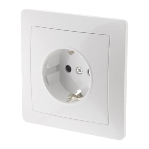 Prise encastrée Schuko Blanc Orysi Zenitech Éléments de sécurité et facilité d'installation Grande capacité adaptabilité