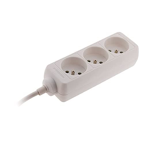 Zenitech Bloc de 3 Prises 16A 2P+T - Prise Sécurisée pour Bureau/Électroménager - Blanc - Sécu Électrique 3 Ports