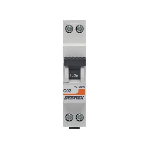 DEBFLEX - Disjoncteur 20A Phase + Neutre 3KA Gris - Installation Tableau Électrique - Certifié NF — 2A