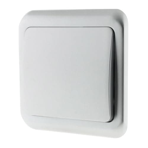 Zenitech Interrupteur Simple Antaria 10A - 750W 2Pcs en Ivoire - Interrupteur Économie Énergie - Interrupteur Maison Mod