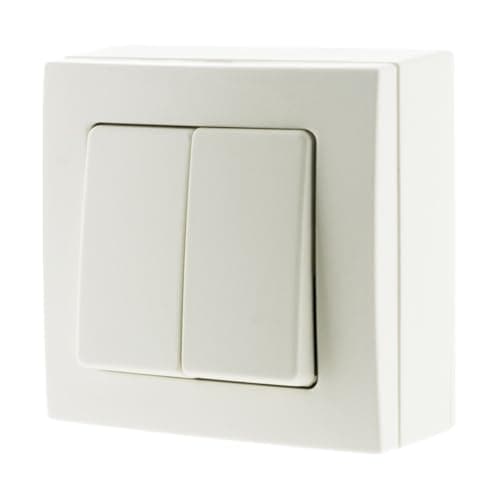 Zenitech - Interrupteur Double Va & Vient 10A Saillie Borne Auto - Blanc