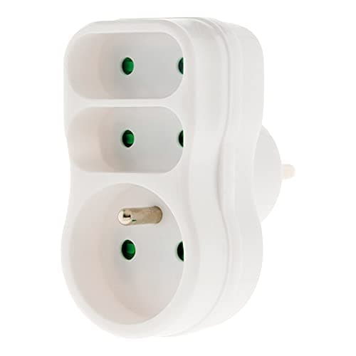 Zenitech Triplite 1x16A + 2x6A Appareil de Protection Électrique pour Maison - Blanc - Sécurité Électrique Dépannage Faç