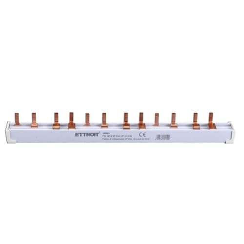 Ettroit Peigne de Raccordement 12 Modules 4P 63A pour Tableaux Électriques - 22,5 cm JXBS4