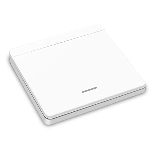 CetteRC Interrupteur d'éclairage sans fil 10A, Installation facile pour lampe jusqu'à 1500W, Contrôleur RF et sécurité — Commutateur 1-Gang