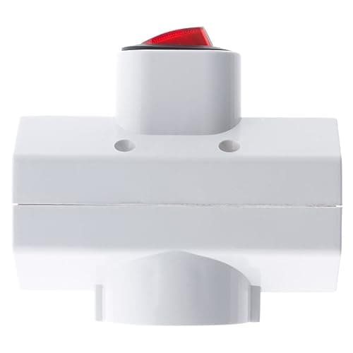 Triplite Schuko 16A Interrupteur Blanc pour Habitat Éclairage LED Compacts 2x16A 2Poles Blanc Schuko Interrupteur Éclair
