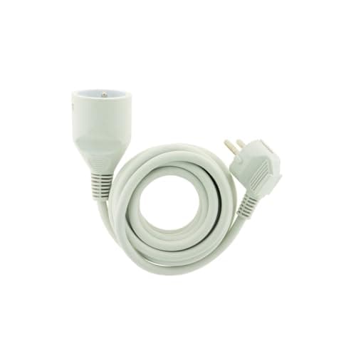 Prolongateur ménager 16A HO5VV-F 3G1mm² - 1,90 m Blanc