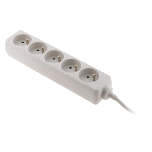 Titre SEO optimisé : Bloc multiprise Zenitech 5 prises 2P+T 16A blanc