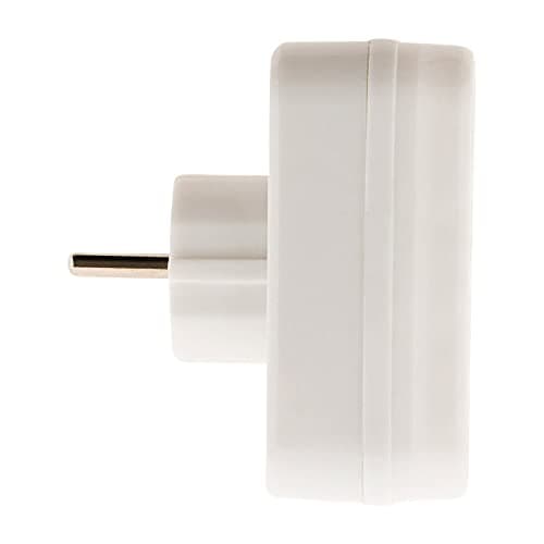 Zenitech - Multiprise Façade 4 Prises Quadriplite Blanc - Puissance Max 6A par Prise - Sécurité Intgrée Contre Surcharge
