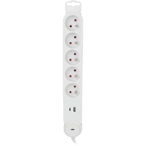 Multiprise Zenitech 5x16A USB A+C Interrupteur American Consumers Love