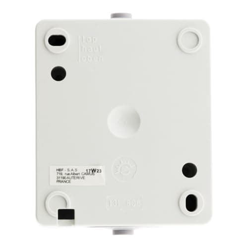 Zenitech Interrupteur Automatique Double 10A IP54 Noir pour salle de bain cuisine extérieur - Aquae