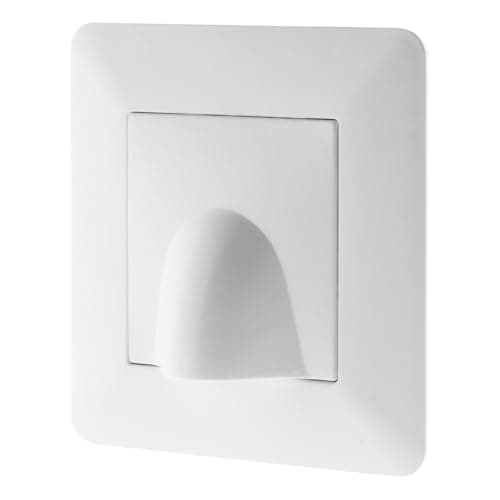 Zenitech Plaque Sortie de Câble 16A - Design Moderne à Réglage Millimétrique - Encastrable Compatible Boîte - Blanc