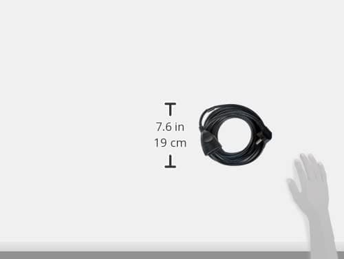 Unitec Rallonge Schuko H05VV-F 3G 1,5 mm² 10 m Noir Électrique Flexible Sécurisée (Import Allemagne)
