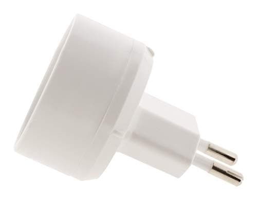 Transformateur électrique Zenitech 6A à 16A terre - Blanc - Adaptateur prise mâle vers femelle