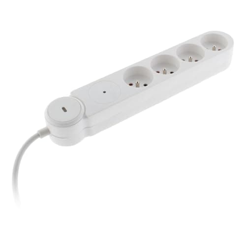 Zenitech Parafoudre Multiprise Iota 4x16A avec Interrupteur - Sécurisez Vos Appareils - Protection Électrique Polyvalent