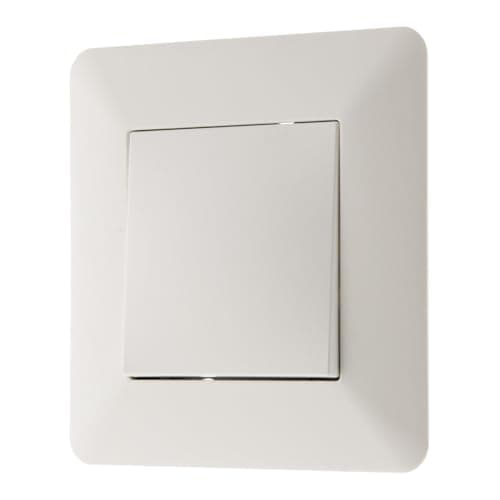 Zenitech - Interrupteur poussoir 10A prêt à poser - Design moderne et esthétique - Blanc - 86x86mm  
Zenitech - Interrup