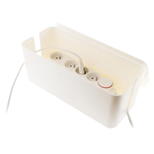 Cache Multiprise Boie Blanc 12 Ports - Protection contre les surtensions pour Utilisation Maison et Bureau, Zenitech
