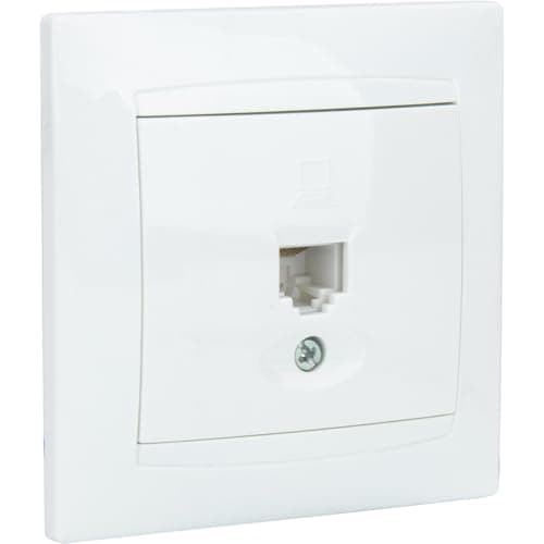 Prise RJ45 encastrée Zenitech Zyna Blanc Industrielesignitech Blanc