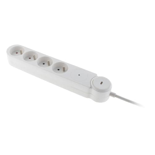 Zenitech Parafoudre Multiprise Iota 4x16A avec Interrupteur - Sécurisez Vos Appareils - Protection Électrique Polyvalent