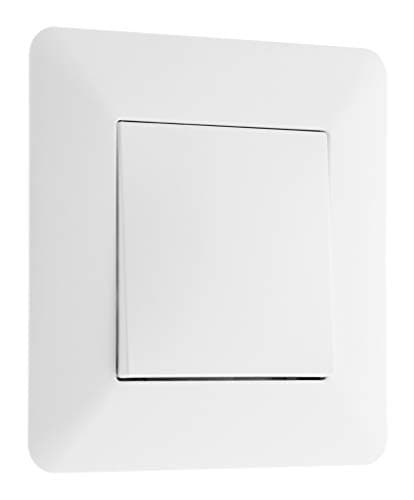 Zenitech - Interrupteur poussoir 10A prêt à poser - Design moderne et esthétique - Blanc - 86x86mm  
Zenitech - Interrup — Blanc