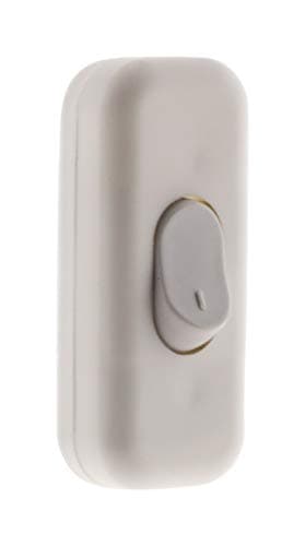 Zenitech - Interrupteur 2A Unipolaire Noir | Interrupteur Sécurisé pour Électroménager et Projets Électriques - Spécific — Blanc