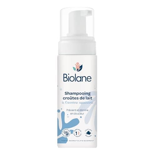 Biolane Shampoing Bébé Croûtes de Lait 98% Naturel Testé Dermatologiquement - Traitement Doux pour Bébés 150ml