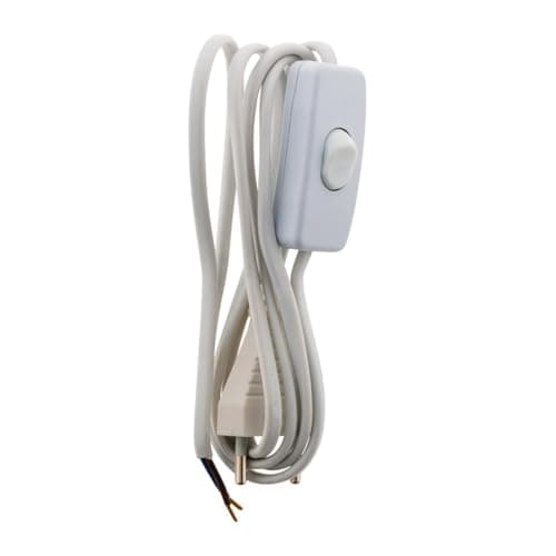 Zenitech Interrupteur Luminaire Blanc - Salon - Intérieur - Facile à Installer - 1,5m