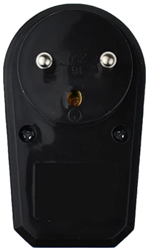Adaptateur de prise noire avec interrupteur 16A 230V 3680W pour maison