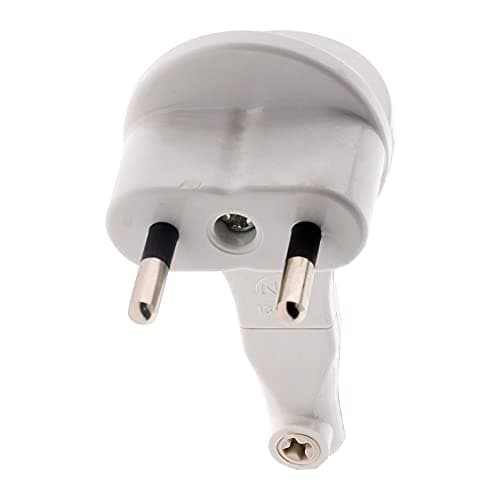 FICHE MÂLE ZENITECH 2P 6A EXTRAPLATE BLANC - 6Ampères - Connecteur Électrique