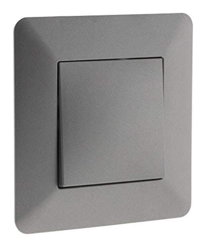Zenitech - Interrupteur poussoir 10A prêt à poser - Design moderne et esthétique - Blanc - 86x86mm  
Zenitech - Interrup — Argenté
