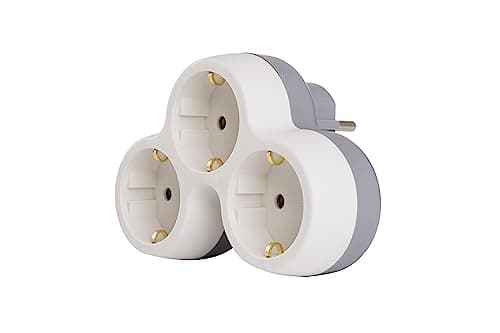 Triplite Schuko 16A Bolea - Blanc et Gris | Interrupteur intelligent | Cuisine et salle à manger | Économise de l'énergi