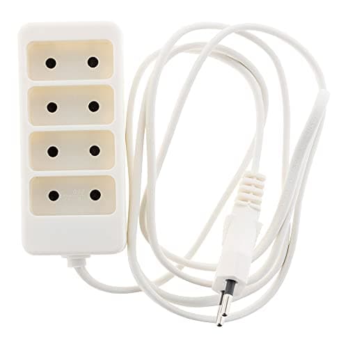 Bloc multiprise Blanc 4 prises 6A 2P - Idéal pour bureau - Design moderne et praticité garantie - Disponible en blanc -