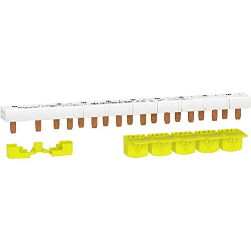 Schneider Electric - Peigne monobloc Resi9 1P+N 63A - 10 modules - Cache dents 5M - R9PXH210