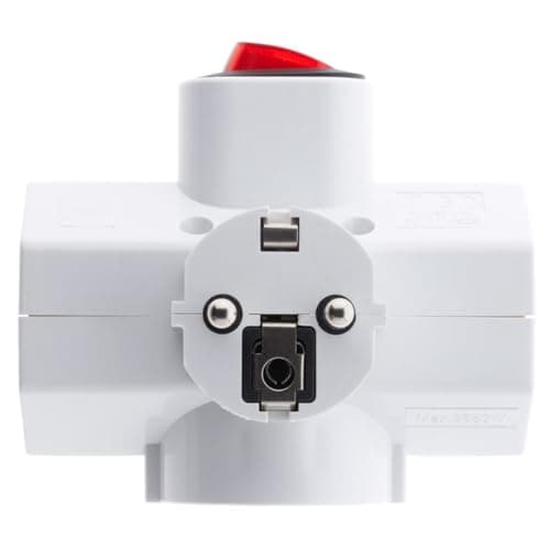 Triplite Schuko 16A Interrupteur Blanc pour Habitat Éclairage LED Compacts 2x16A 2Poles Blanc Schuko Interrupteur Éclair