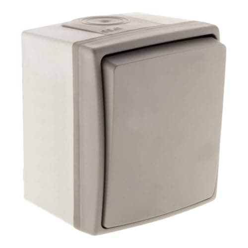 Interrupteur va-et-vien IP55 gris Orok Zenitech pour intérieur