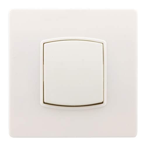 Zenitech - Interrupteur Va & Vient Borne-Auto Blanc - Fixation Invisible - Câblage Rapide - Compatible Boîtes d'Encastre