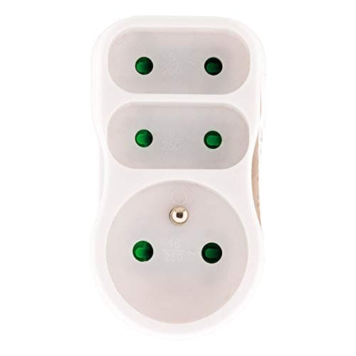Zenitech Triplite 1x16A + 2x6A Appareil de Protection Électrique pour Maison - Blanc - Sécurité Électrique Dépannage Faç