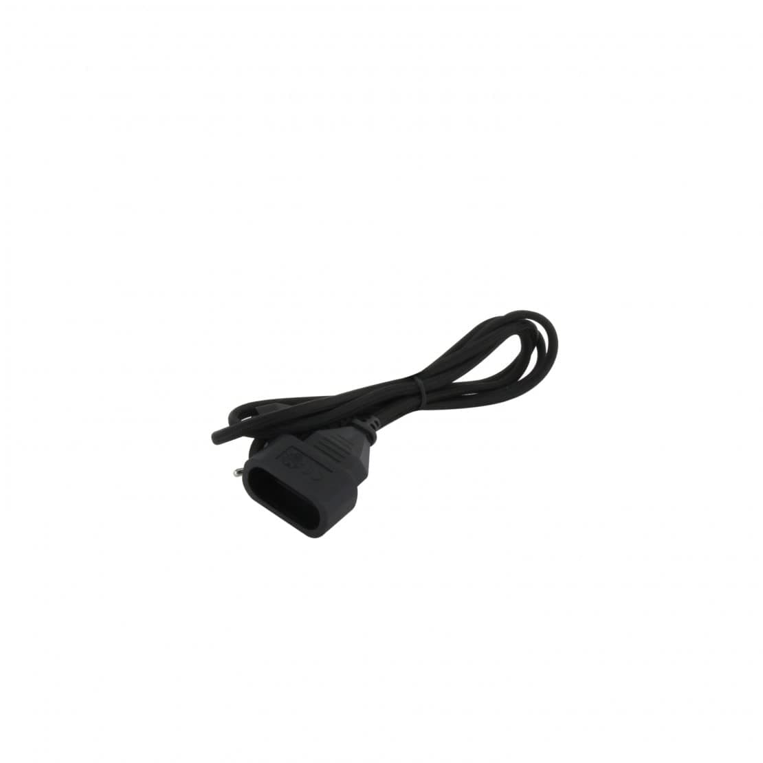 Chacon Rallonge électrique textile 1,5m - Noir -Pour le jardin - Extension de prise sûre et portable - Longueur de 1,5m